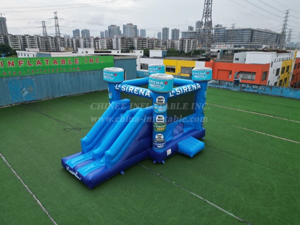 T2-8501 Blue Inflatable Combo Slide Bounce House