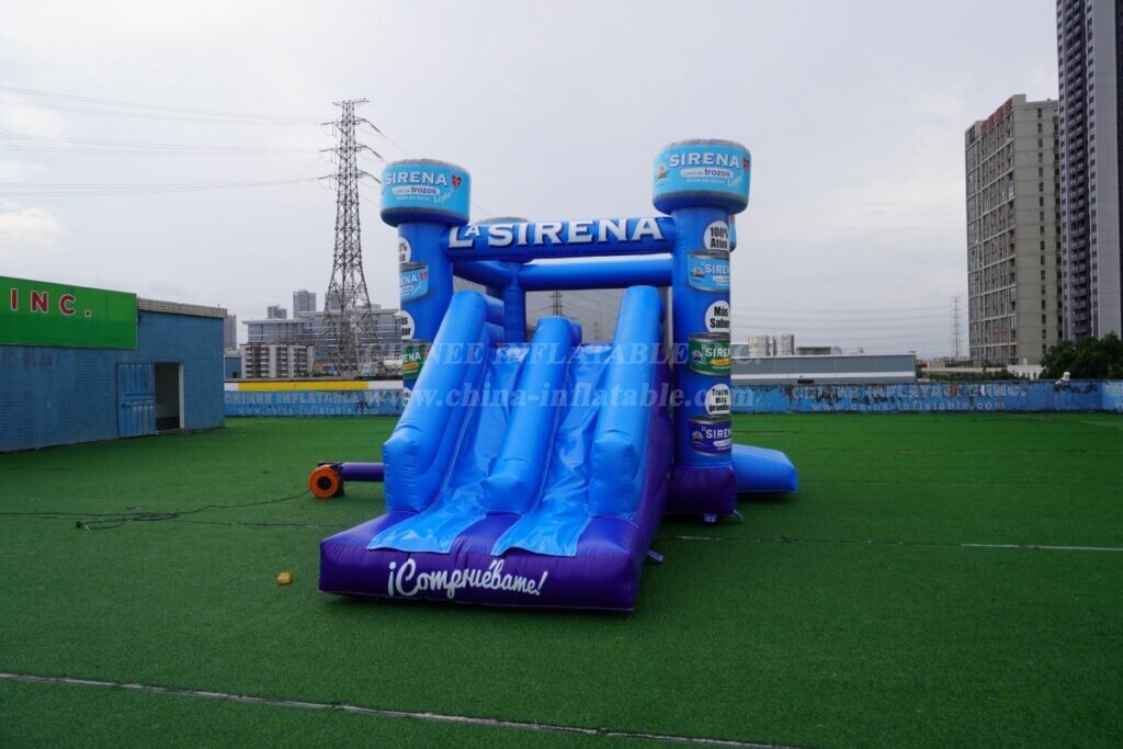 T2-8501 Blue Inflatable Combo Slide Bounce House